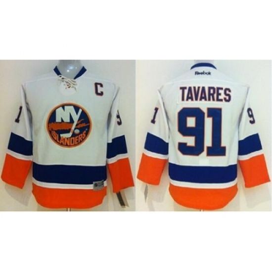 Kids New York Islanders 91 John Tavares White Stitched NHL Jersey Kids New York Islanders 91 John Tavares White Stitched NHL Jersey