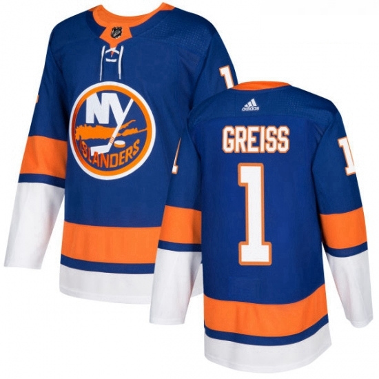 Youth Adidas New York Islanders 1 Thomas Greiss Premier Royal Blue Home NHL Jersey 