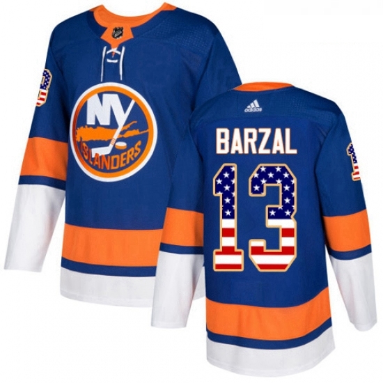 Youth Adidas New York Islanders 13 Mathew Barzal Authentic Royal Blue USA Flag Fashion NHL Jersey Youth Adidas New York Islanders 13 Mathew Barzal Authentic Royal Blue USA Flag Fashion NHL Jersey