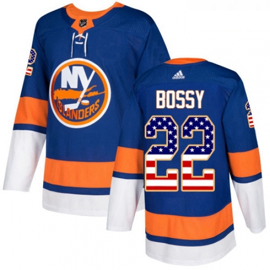 Youth Adidas New York Islanders 22 Mike Bossy Authentic Royal Blue USA Flag Fashion NHL Jersey Youth Adidas New York Islanders 22 Mike Bossy Authentic Royal Blue USA Flag Fashion NHL Jersey