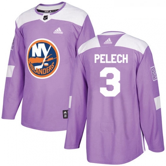 Youth Adidas New York Islanders 3 Adam Pelech Authentic Purple Fights Cancer Practice NHL Jersey Youth Adidas New York Islanders 3 Adam Pelech Authentic Purple Fights Cancer Practice NHL Jersey