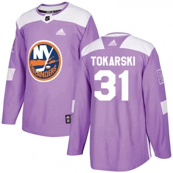 Youth Adidas New York Islanders 31 Dustin Tokarski Authentic Purple Fights Cancer Practice NHL Jersey Youth Adidas New York Islanders 31 Dustin Tokarski Authentic Purple Fights Cancer Practice NHL Jersey