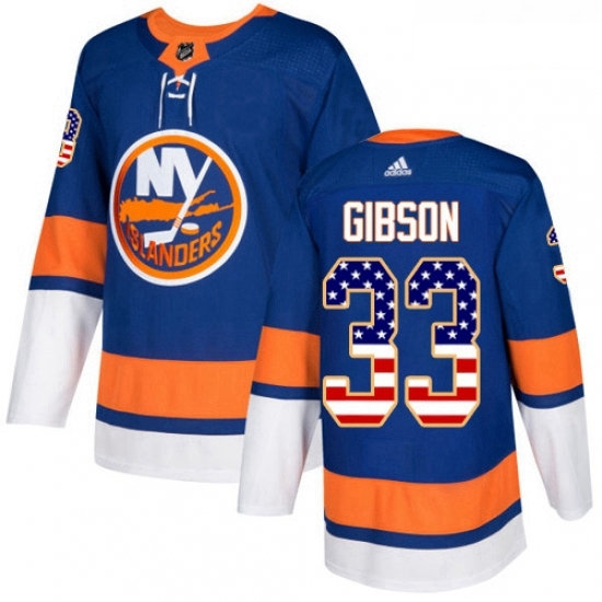 Youth Adidas New York Islanders 33 Christopher Gibson Authentic Royal Blue USA Flag Fashion NHL Jersey Youth Adidas New York Islanders 33 Christopher Gibson Authentic Royal Blue USA Flag Fashion NHL Jersey