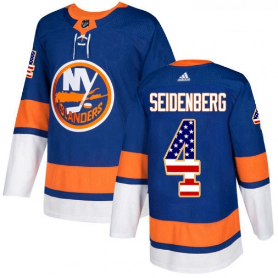 Youth Adidas New York Islanders 4 Dennis Seidenberg Authentic Royal Blue USA Flag Fashion NHL Jersey Youth Adidas New York Islanders 4 Dennis Seidenberg Authentic Royal Blue USA Flag Fashion NHL Jersey