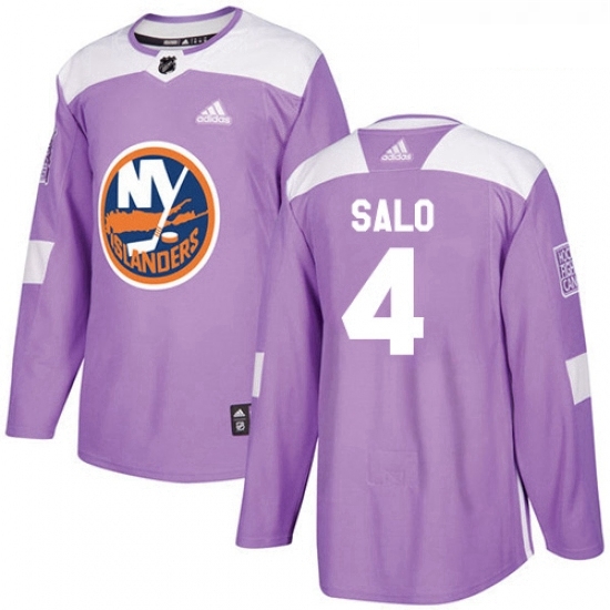 Youth Adidas New York Islanders 4 Robin Salo Authentic Purple Fights Cancer Practice NHL Jersey Youth Adidas New York Islanders 4 Robin Salo Authentic Purple Fights Cancer Practice NHL Jersey