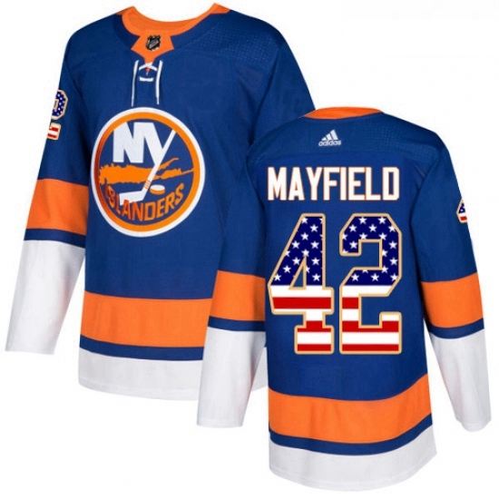 Youth Adidas New York Islanders 42 Scott Mayfield Authentic Royal Blue USA Flag Fashion NHL Jersey Youth Adidas New York Islanders 42 Scott Mayfield Authentic Royal Blue USA Flag Fashion NHL Jersey