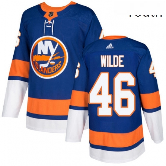 Youth Adidas New York Islanders 46 Bode Wilde Premier Royal Blue Home NHL Jersey Youth Adidas New York Islanders 46 Bode Wilde Premier Royal Blue Home NHL Jersey