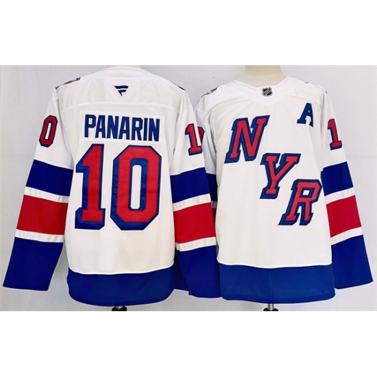 Men New York Rangers 10 Artemi Panarin White 2024 25 Stadium Series Stitched Jersey Men New York Rangers 10 Artemi Panarin White 2024 25 Stadium Series Stitched Jersey
