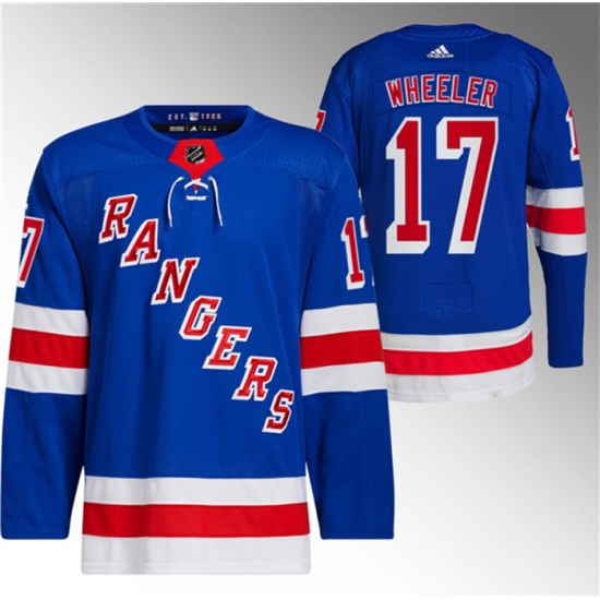 Men New York Rangers 17 Blake Wheeler Royal Stitched Jersey Men New York Rangers 17 Blake Wheeler Royal Stitched Jersey
