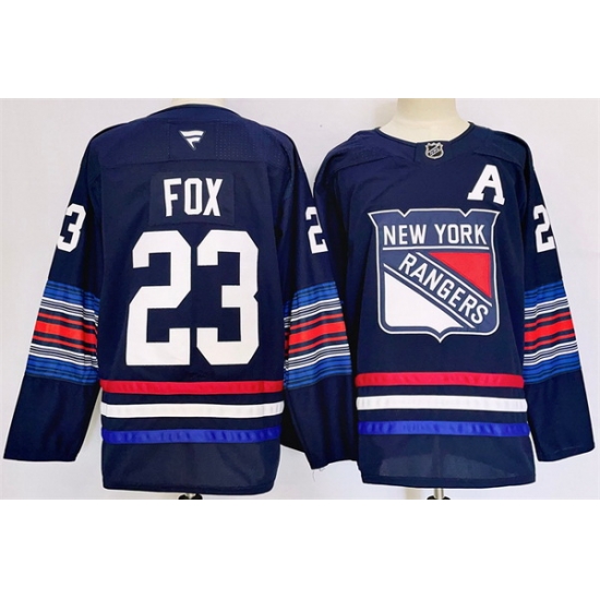 Men New York Rangers 23 Adam Fox Navy 2024 25 Stitched Jersey Men New York Rangers 23 Adam Fox Navy 2024 25 Stitched Jersey