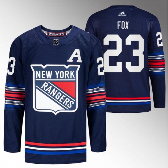 Men New York Rangers 23 Adam Fox Navy Stitched Jersey Men New York Rangers 23 Adam Fox Navy Stitched Jersey