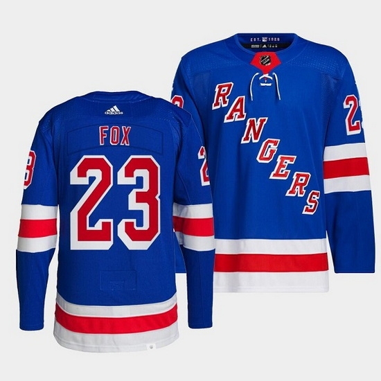 Men New York Rangers 23 Adam Fox Royal Stitched Jerse Men New York Rangers 23 Adam Fox Royal Stitched Jerse