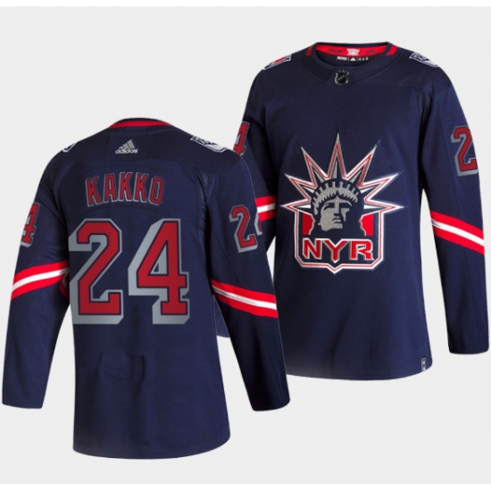 Men New York Rangers 24 Kaapo Kakko 2021 Navy Reverse Retro Stitched Jersey Men New York Rangers 24 Kaapo Kakko 2021 Navy Reverse Retro Stitched Jersey