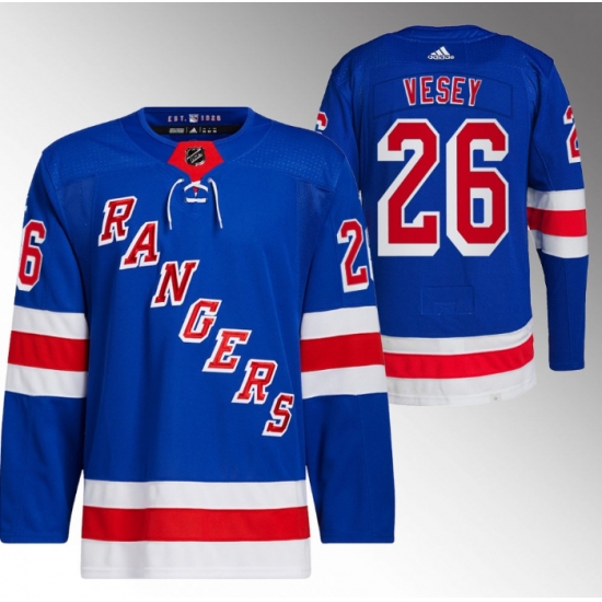 Men New York Rangers 26 Jimmy Vesey Blue Stitched Jersey Men New York Rangers 26 Jimmy Vesey Blue Stitched Jersey