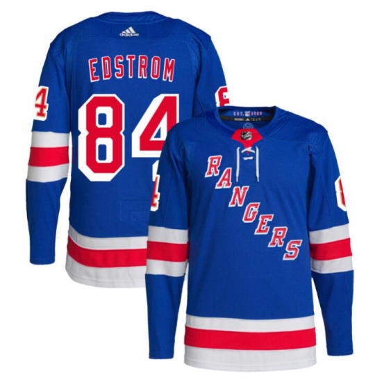 Men New York Rangers 84 Adam Edstrom Royal Stitched Jersey Men New York Rangers 84 Adam Edstrom Royal Stitched Jersey