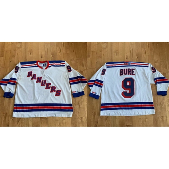 Men New York Rangers 9 Pavel Bure White Stitched Jersey Men New York Rangers 9 Pavel Bure White Stitched Jersey