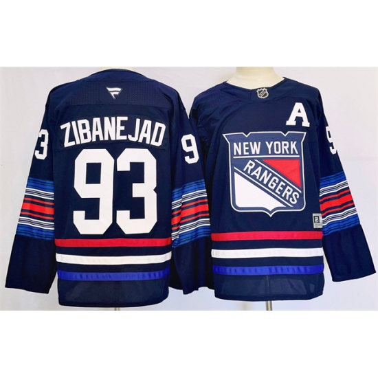 Men New York Rangers 93 Mika Zibanejad Navy 2024 25 Stitched Jersey Men New York Rangers 93 Mika Zibanejad Navy 2024 25 Stitched Jersey
