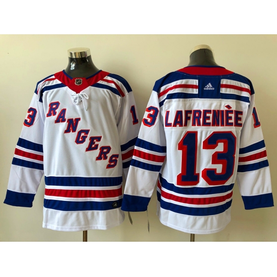 Men New York Rangers Alexis Lafreniere 13 White 2020 21 Reverse Retro Alternate NHL Jersey Men New York Rangers Alexis Lafreniere 13 White 2020 21 Reverse Retro Alternate NHL Jersey