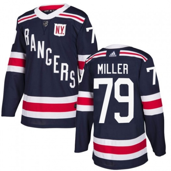 Men New York Rangers KAndre Miller Adidas Authentic Navy Stitched NHL Jersey Men New York Rangers KAndre Miller Adidas Authentic Navy Stitched NHL Jersey