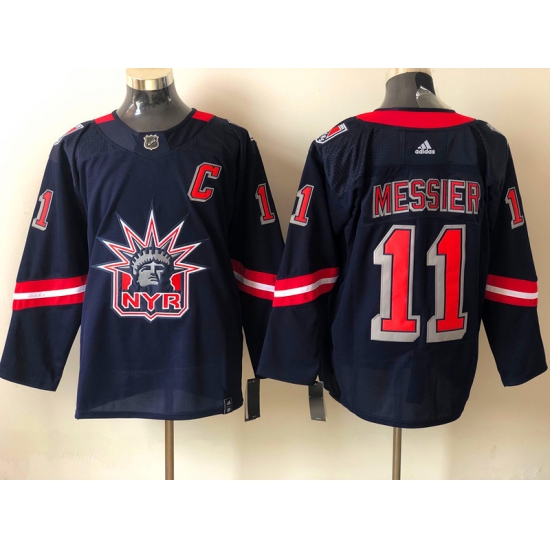 Men New York Rangers Mark Messier 11 Navy 2020 21 Reverse Retro Adidas Jersey Men New York Rangers Mark Messier 11 Navy 2020 21 Reverse Retro Adidas Jersey