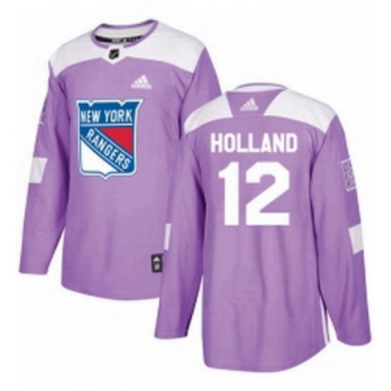 Mens Adidas New York Rangers 12 Peter Holland Authentic Purple Fights Cancer Practice NHL Jersey Mens Adidas New York Rangers 12 Peter Holland Authentic Purple Fights Cancer Practice NHL Jersey