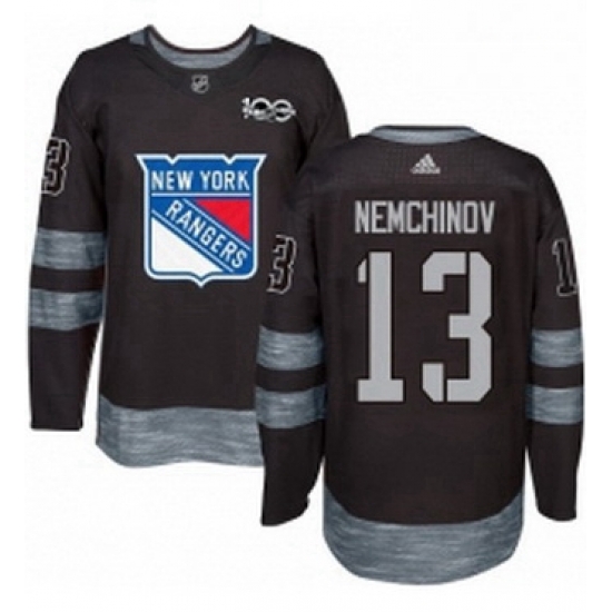 Mens Adidas New York Rangers 13 Sergei Nemchinov Premier Black 1917 2017 100th Anniversary NHL Jersey Mens Adidas New York Rangers 13 Sergei Nemchinov Premier Black 1917 2017 100th Anniversary NHL Jersey