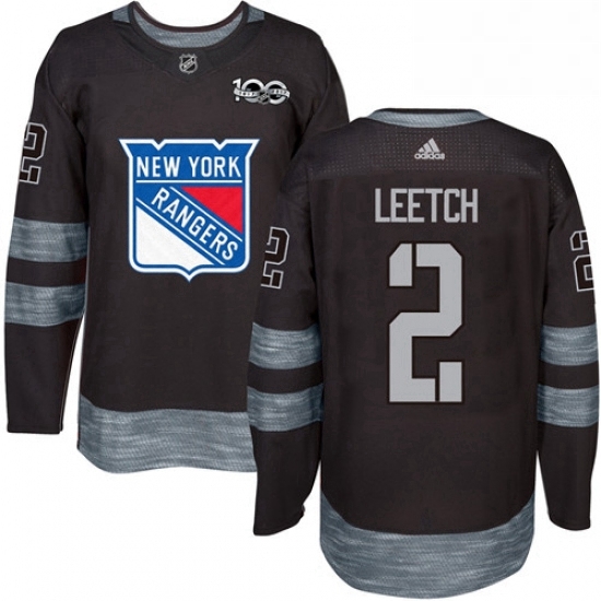 Mens Adidas New York Rangers 2 Brian Leetch Premier Black 1917 2017 100th Anniversary NHL Jersey Mens Adidas New York Rangers 2 Brian Leetch Premier Black 1917 2017 100th Anniversary NHL Jersey