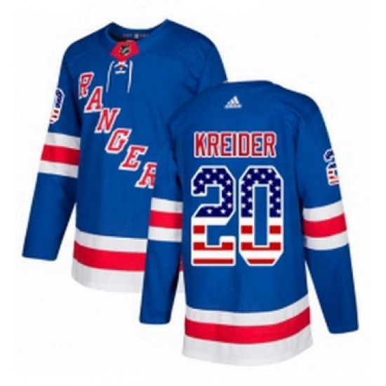 Mens Adidas New York Rangers 20 Chris Kreider Authentic Royal Blue USA Flag Fashion NHL Jersey Mens Adidas New York Rangers 20 Chris Kreider Authentic Royal Blue USA Flag Fashion NHL Jersey