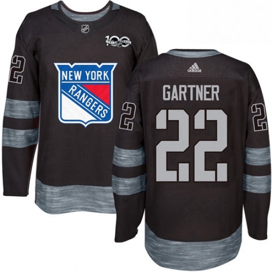 Mens Adidas New York Rangers 22 Mike Gartner Authentic Black 1917 2017 100th Anniversary NHL Jersey Mens Adidas New York Rangers 22 Mike Gartner Authentic Black 1917 2017 100th Anniversary NHL Jersey