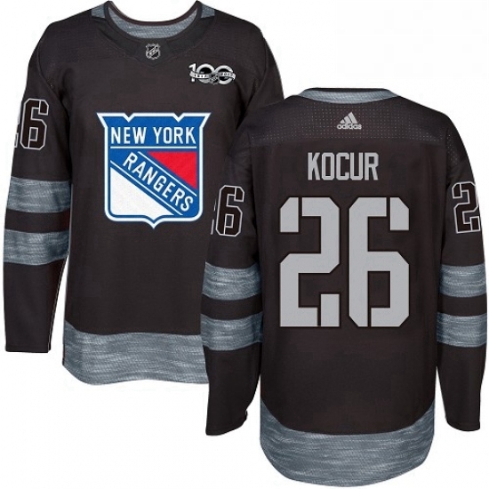 Mens Adidas New York Rangers 26 Joe Kocur Authentic Black 1917 2017 100th Anniversary NHL Jersey Mens Adidas New York Rangers 26 Joe Kocur Authentic Black 1917 2017 100th Anniversary NHL Jersey