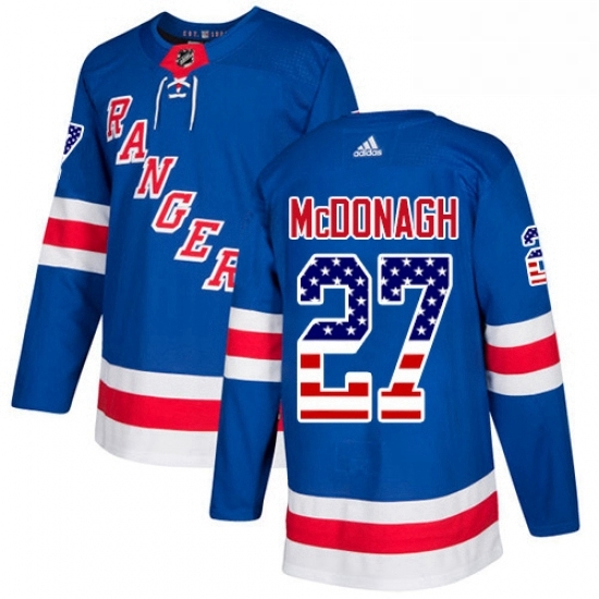 Mens Adidas New York Rangers 27 Ryan McDonagh Authentic Royal Blue USA Flag Fashion NHL Jersey Mens Adidas New York Rangers 27 Ryan McDonagh Authentic Royal Blue USA Flag Fashion NHL Jersey