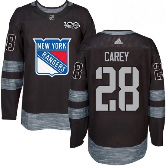 Mens Adidas New York Rangers 28 Paul Carey Premier Black 1917 2017 100th Anniversary NHL Jersey Mens Adidas New York Rangers 28 Paul Carey Premier Black 1917 2017 100th Anniversary NHL Jersey