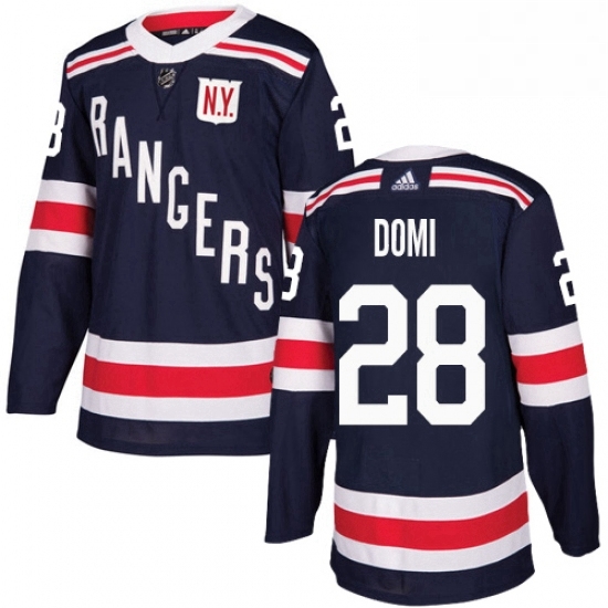 Mens Adidas New York Rangers 28 Tie Domi Authentic Navy Blue 2018 Winter Classic NHL Jersey Mens Adidas New York Rangers 28 Tie Domi Authentic Navy Blue 2018 Winter Classic NHL Jersey