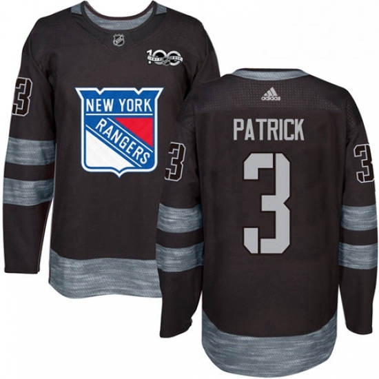 Mens Adidas New York Rangers 3 James Patrick Premier Black 1917 2017 100th Anniversary NHL Jersey Mens Adidas New York Rangers 3 James Patrick Premier Black 1917 2017 100th Anniversary NHL Jersey