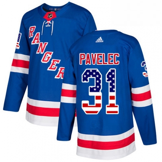 Mens Adidas New York Rangers 31 Ondrej Pavelec Authentic Royal Blue USA Flag Fashion NHL Jersey Mens Adidas New York Rangers 31 Ondrej Pavelec Authentic Royal Blue USA Flag Fashion NHL Jersey