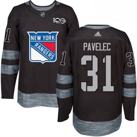Mens Adidas New York Rangers 31 Ondrej Pavelec Premier Black 1917 2017 100th Anniversary NHL Jersey Mens Adidas New York Rangers 31 Ondrej Pavelec Premier Black 1917 2017 100th Anniversary NHL Jersey