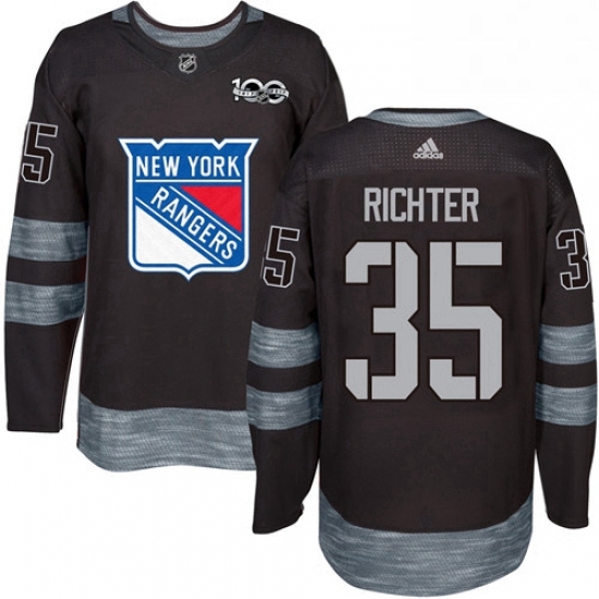 Mens Adidas New York Rangers 35 Mike Richter Premier Black 1917 2017 100th Anniversary NHL Jersey Mens Adidas New York Rangers 35 Mike Richter Premier Black 1917 2017 100th Anniversary NHL Jersey