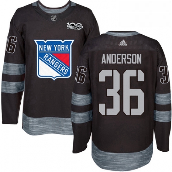 Mens Adidas New York Rangers 36 Glenn Anderson Premier Black 1917 2017 100th Anniversary NHL Jersey Mens Adidas New York Rangers 36 Glenn Anderson Premier Black 1917 2017 100th Anniversary NHL Jersey