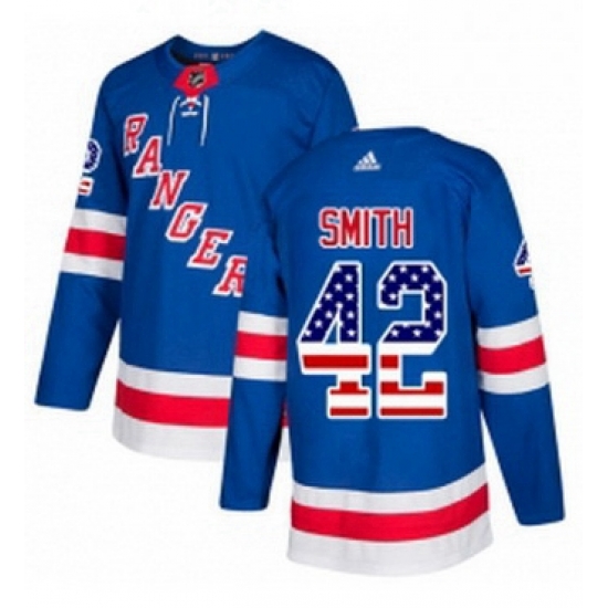 Mens Adidas New York Rangers 42 Brendan Smith Authentic Royal Blue USA Flag Fashion NHL Jersey Mens Adidas New York Rangers 42 Brendan Smith Authentic Royal Blue USA Flag Fashion NHL Jersey