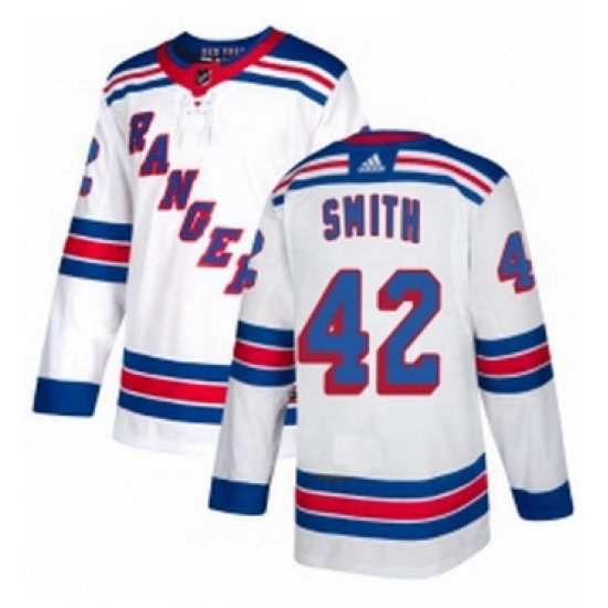 Mens Adidas New York Rangers 42 Brendan Smith Authentic White Away NHL Jersey Mens Adidas New York Rangers 42 Brendan Smith Authentic White Away NHL Jersey
