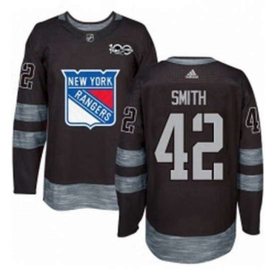 Mens Adidas New York Rangers 42 Brendan Smith Premier Black 1917 2017 100th Anniversary NHL Jersey Mens Adidas New York Rangers 42 Brendan Smith Premier Black 1917 2017 100th Anniversary NHL Jersey