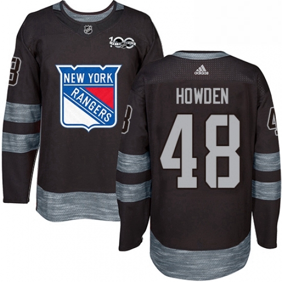 Mens Adidas New York Rangers 48 Brett Howden Authentic Black 1917 2017 100th Anniversary NHL Jersey Mens Adidas New York Rangers 48 Brett Howden Authentic Black 1917 2017 100th Anniversary NHL Jersey