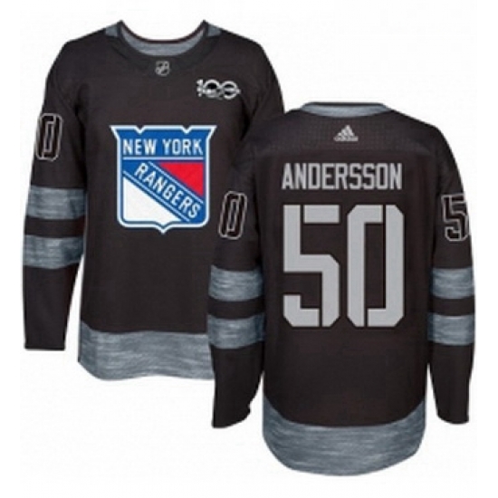 Mens Adidas New York Rangers 50 Lias Andersson Authentic Black 1917 2017 100th Anniversary NHL Jersey Mens Adidas New York Rangers 50 Lias Andersson Authentic Black 1917 2017 100th Anniversary NHL Jersey