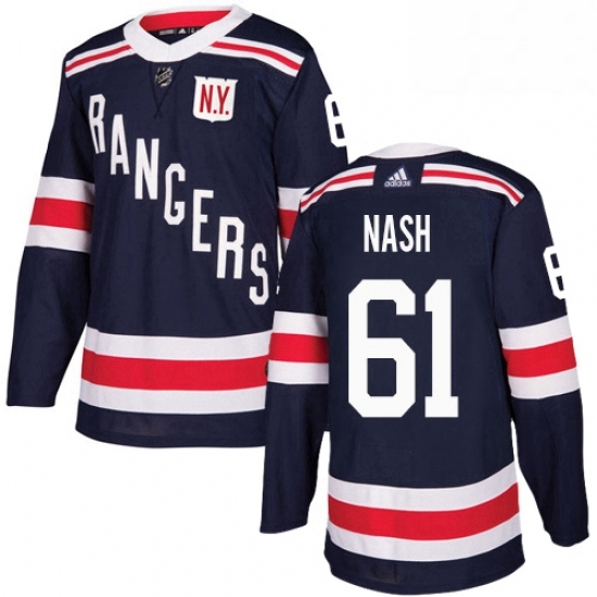 Mens Adidas New York Rangers 61 Rick Nash Authentic Navy Blue 2018 Winter Classic NHL Jersey Mens Adidas New York Rangers 61 Rick Nash Authentic Navy Blue 2018 Winter Classic NHL Jersey