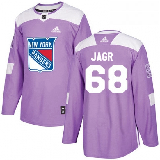 Mens Adidas New York Rangers 68 Jaromir Jagr Authentic Purple Fights Cancer Practice NHL Jersey Mens Adidas New York Rangers 68 Jaromir Jagr Authentic Purple Fights Cancer Practice NHL Jersey