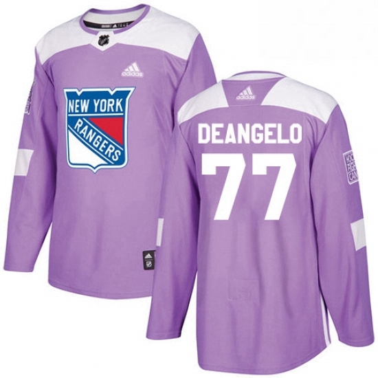 Mens Adidas New York Rangers 77 Anthony DeAngelo Authentic Purple Fights Cancer Practice NHL Jersey Mens Adidas New York Rangers 77 Anthony DeAngelo Authentic Purple Fights Cancer Practice NHL Jersey