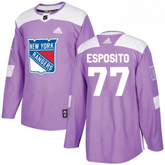 Mens Adidas New York Rangers 77 Phil Esposito Authentic Purple Fights Cancer Practice NHL Jersey Mens Adidas New York Rangers 77 Phil Esposito Authentic Purple Fights Cancer Practice NHL Jersey