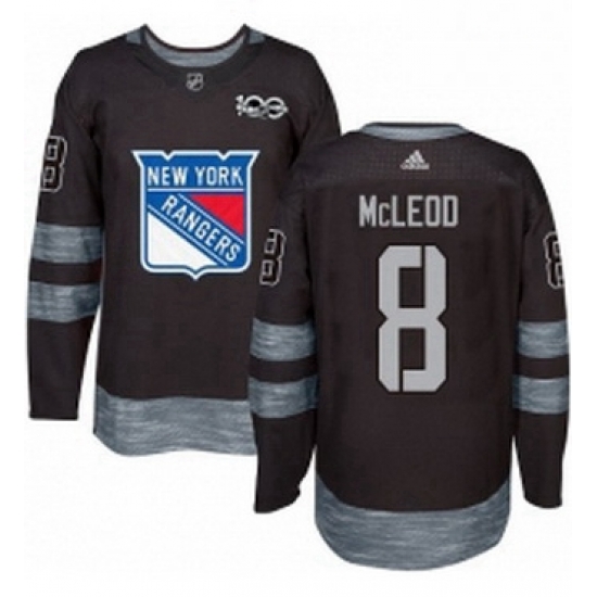 Mens Adidas New York Rangers 8 Cody McLeod Premier Black 1917 2017 100th Anniversary NHL Jersey 