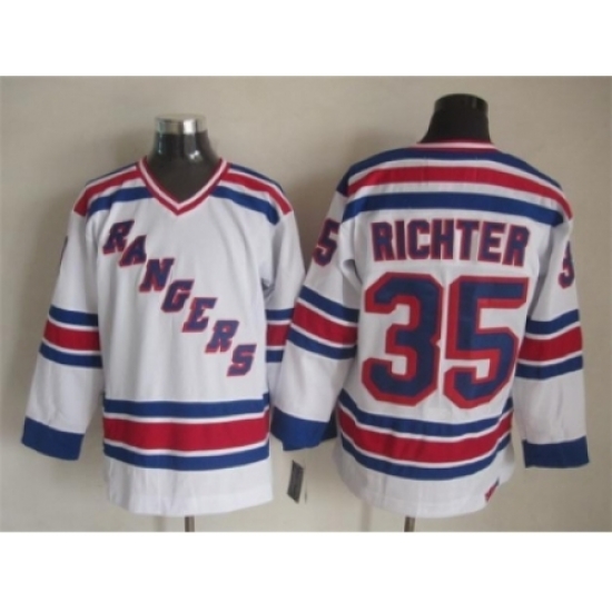 NHL New York Rangers #35 richter white jerseys(New vintage retro) NHL New York Rangers #35 richter white jerseys(New vintage retro)