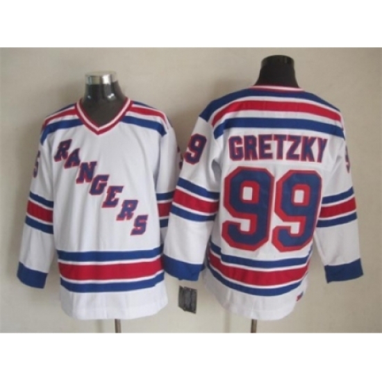 NHL New York Rangers #99 Wayne Gretzky white jerseys(New vintage retro) NHL New York Rangers #99 Wayne Gretzky white jerseys(New vintage retro)